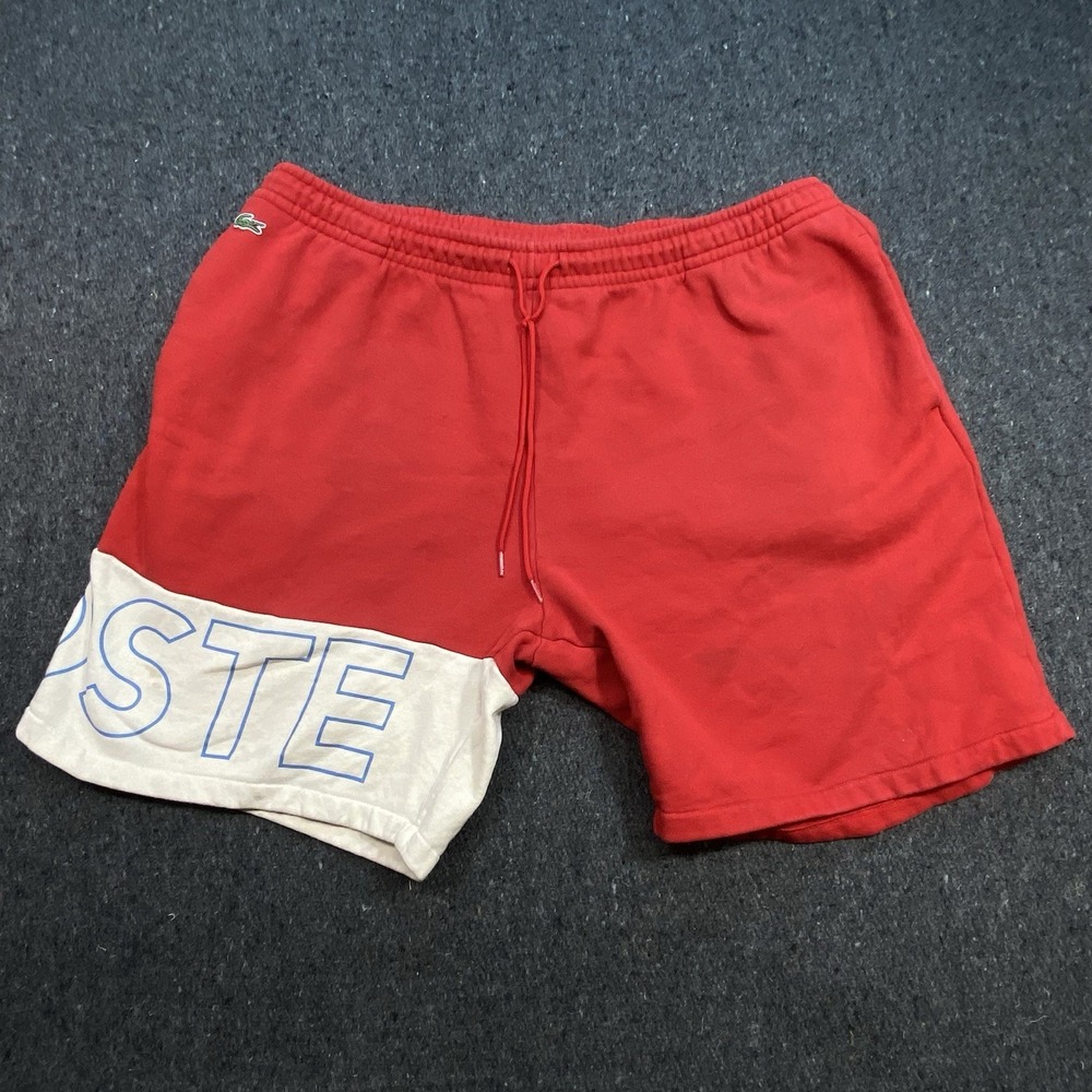 Lacoste Comfort Gym Running Outdoors Stretch Sweat Shorts Mens Sz 3XL Distressed